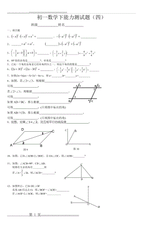 初一数学下能力测试题(四)(4页).doc