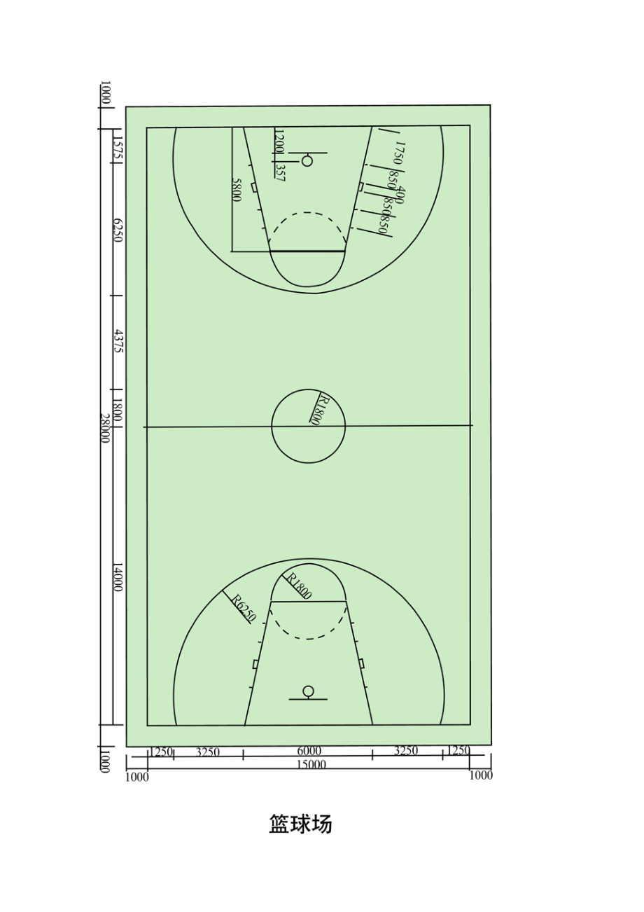 篮球场平面图及尺寸介绍.doc_第2页