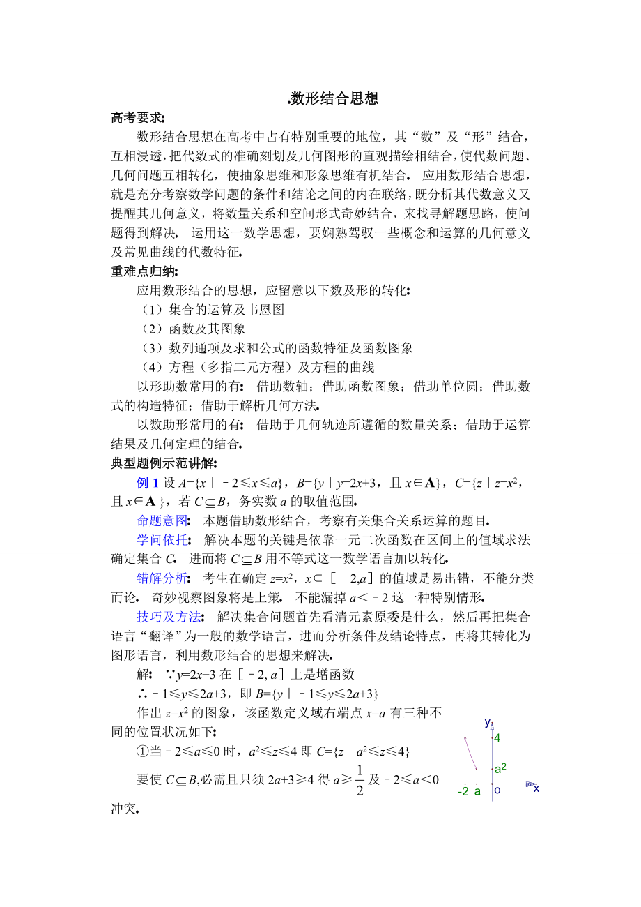 高中数学复习专题讲座第38讲数形结合思想.docx_第1页