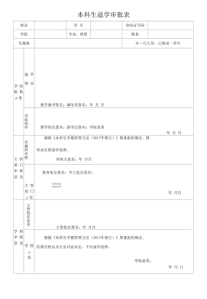 本科生退学审批表（模板）.docx