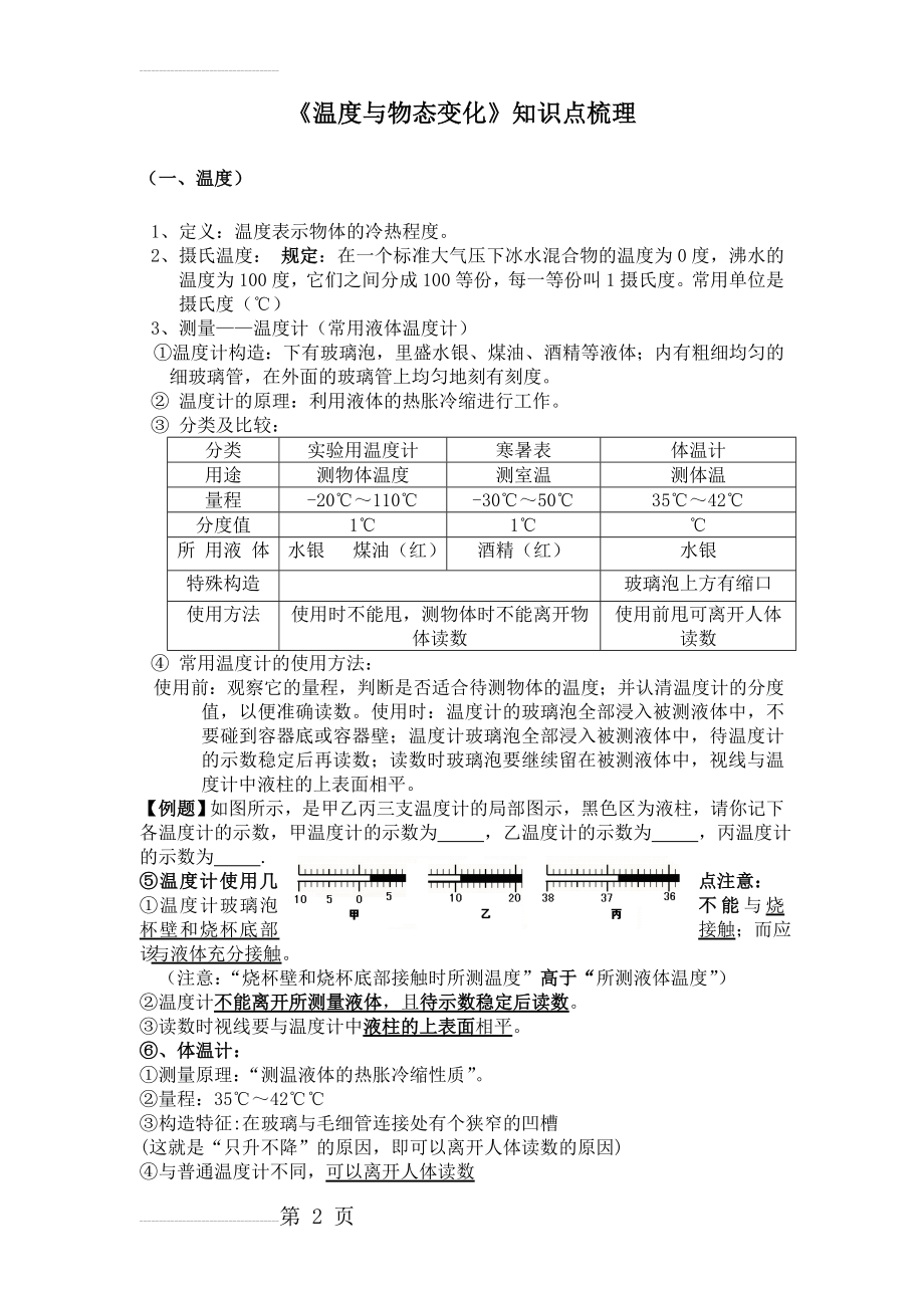 《温度与物态变化》知识点梳理(8页).doc_第2页