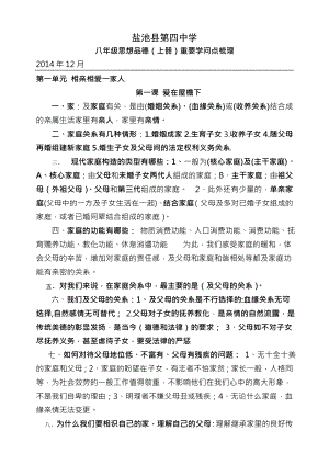 思想品德人教版八年级上册知识点汇总.docx