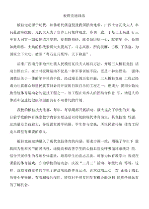 板鞋竞技训练我之见教学设计.docx