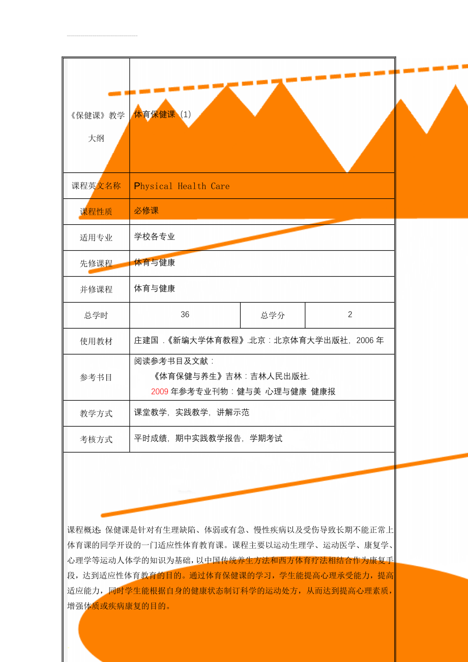 《保健课》教学大纲(14页).doc_第1页