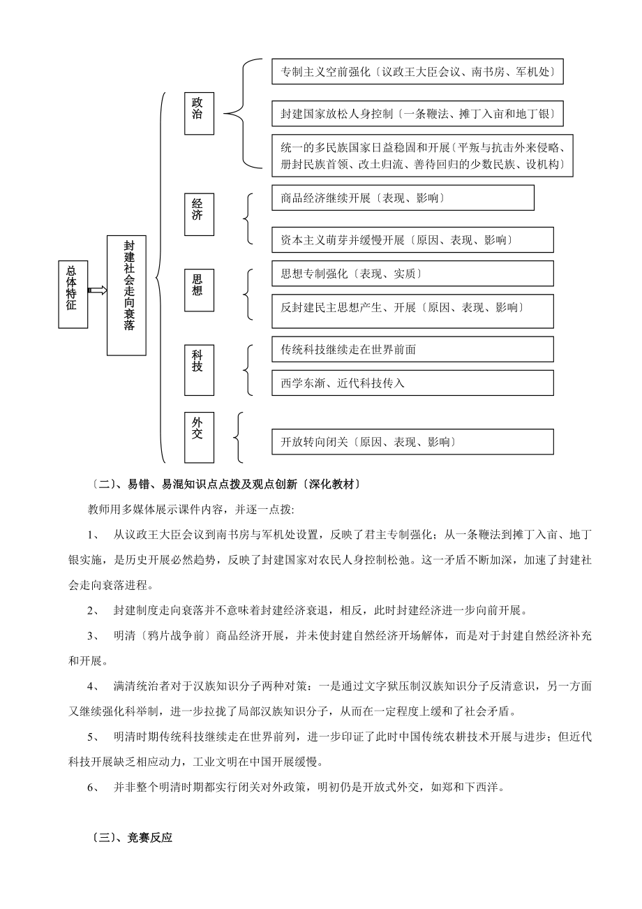 明清鸦片战争前阶段特征教学设计高三复习课.doc_第2页