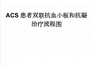 ACS患者双联抗血小板和抗凝治疗流程图(2页).doc