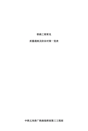 铁路工程项目常见质量通病及防治对策一览表.docx