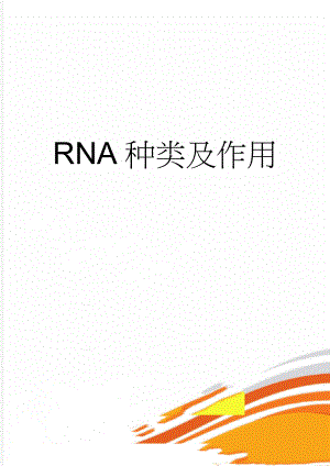 RNA种类及作用(4页).doc