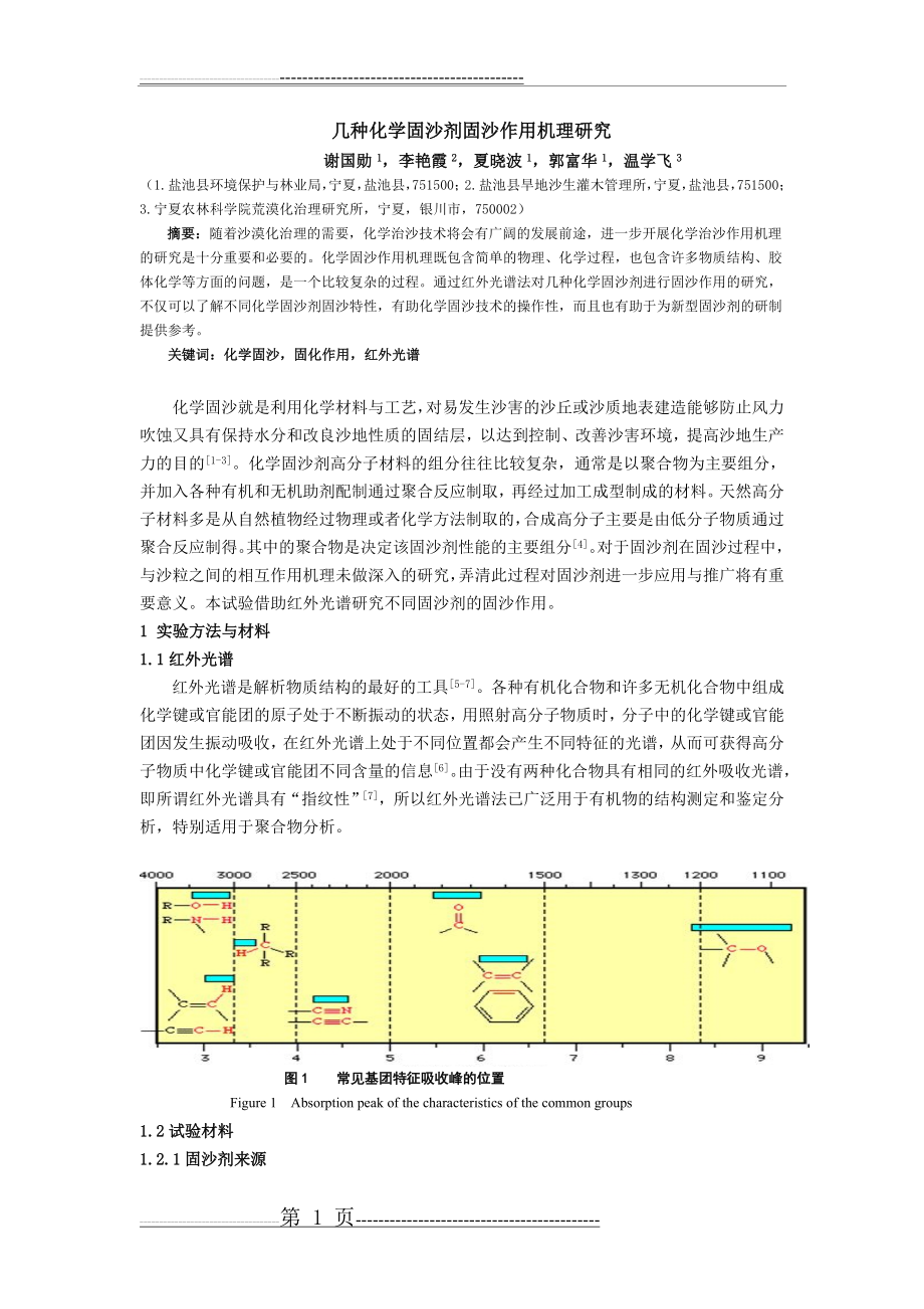 几种化学固沙剂固沙作用机理研究(7页).doc_第1页