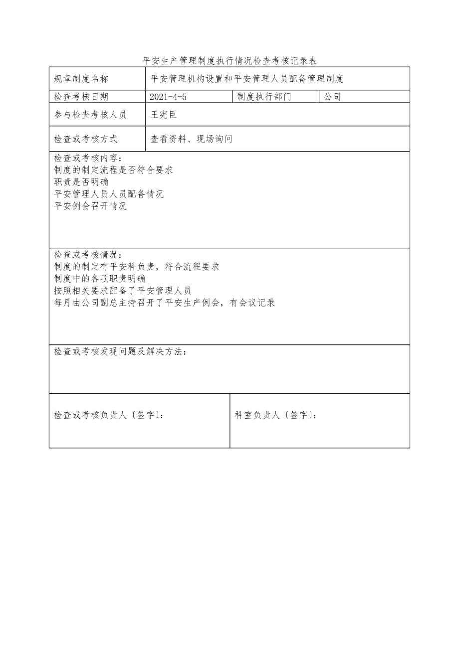 管理制度执行检查记录表参考1.doc_第2页