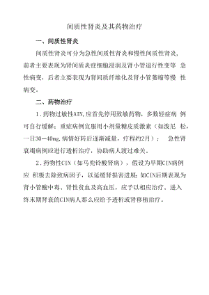 间质性肾炎及其药物治疗.docx