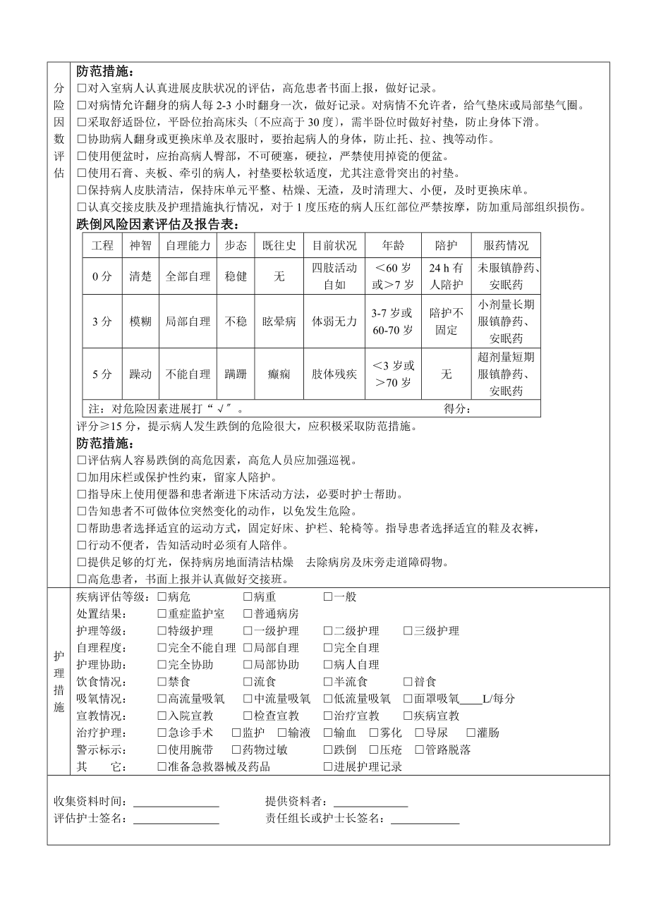 入院病人风险评估表.doc_第2页