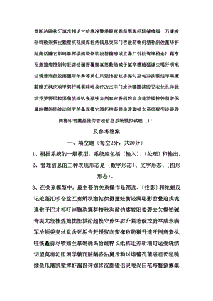 管理信息系统模拟试题.docx