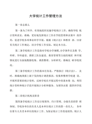 大学统计工作管理办法.docx