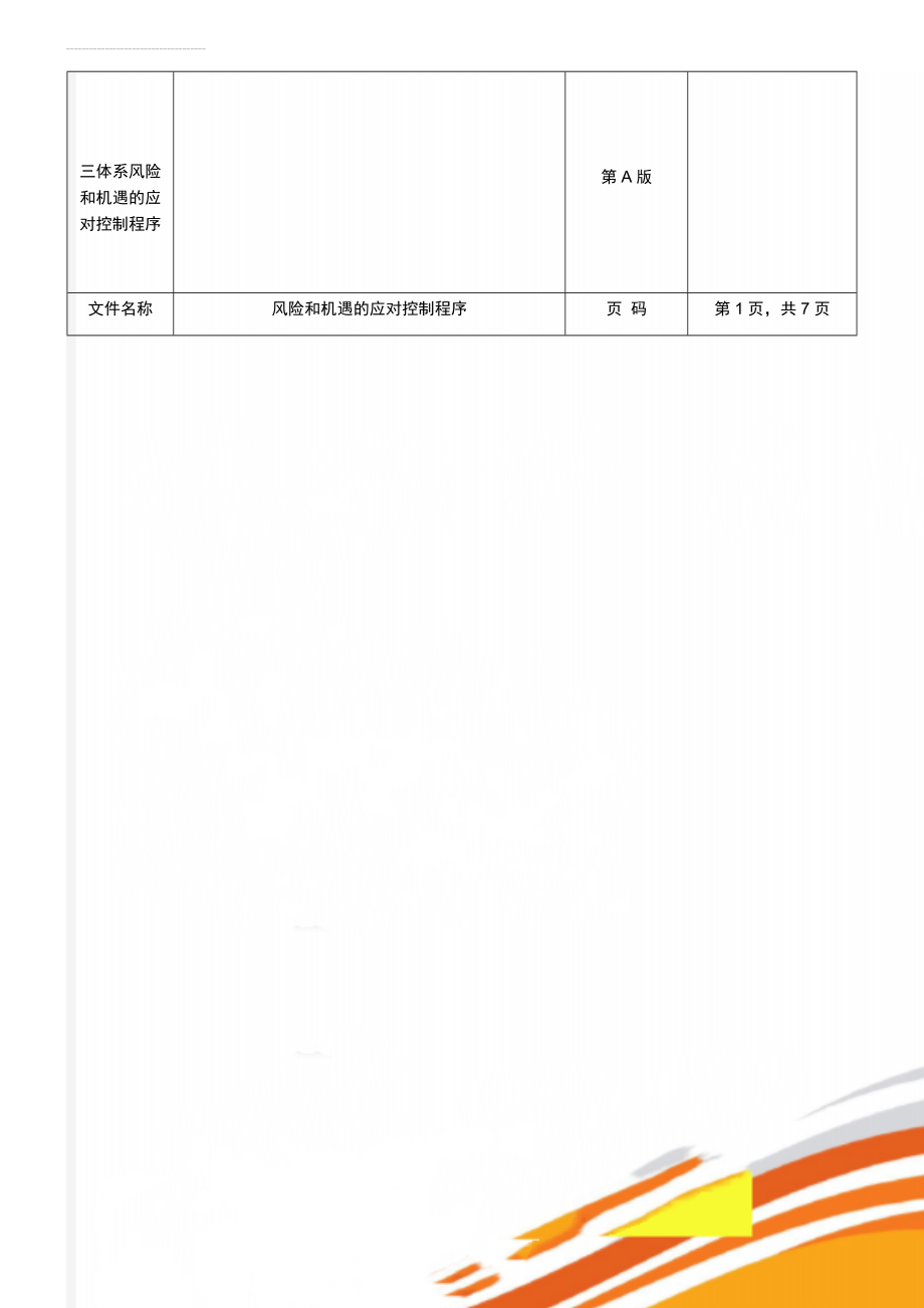 三体系风险和机遇的应对控制程序(15页).doc_第1页