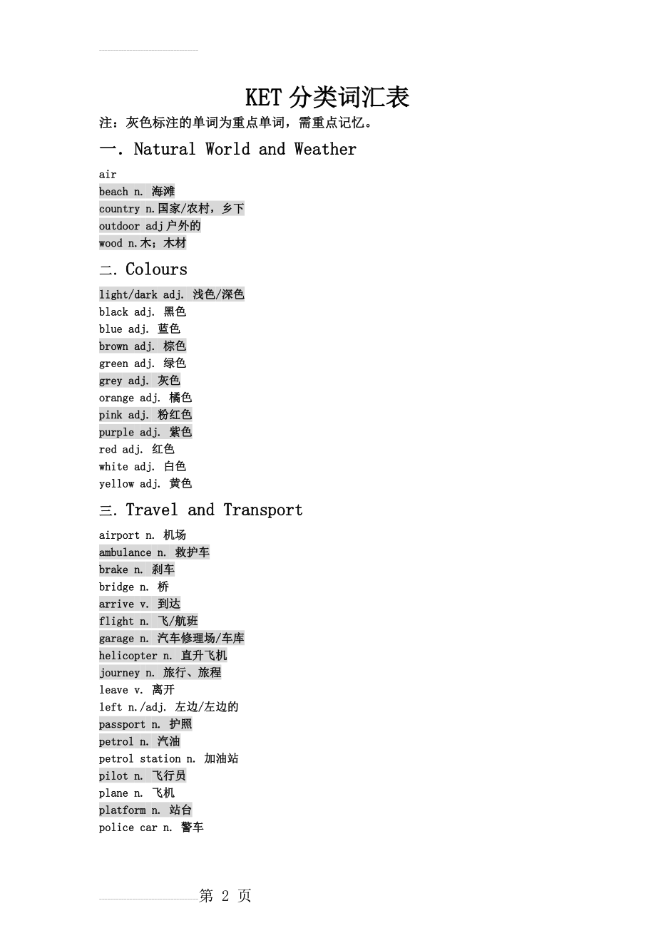 KET分类词汇大全(13页).doc_第2页