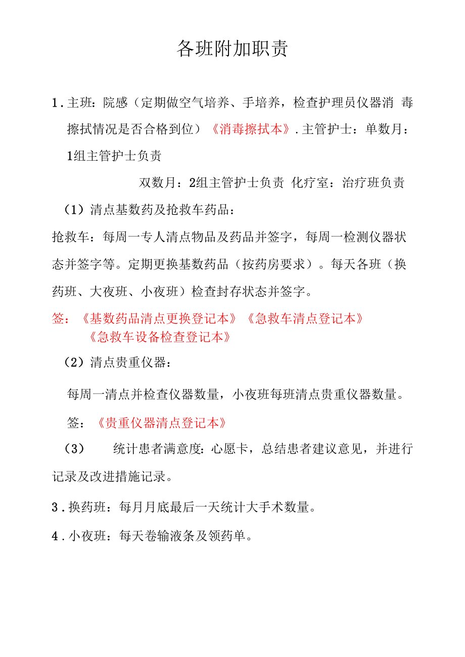 医院辅助夜班护士岗位职责以及各班职责.docx_第2页