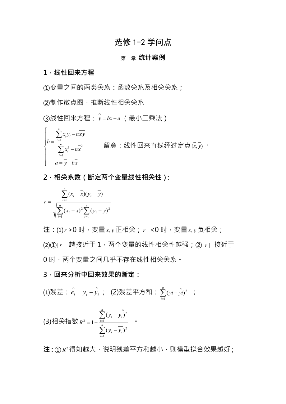 有答案高中数学选修12复习题.docx_第1页