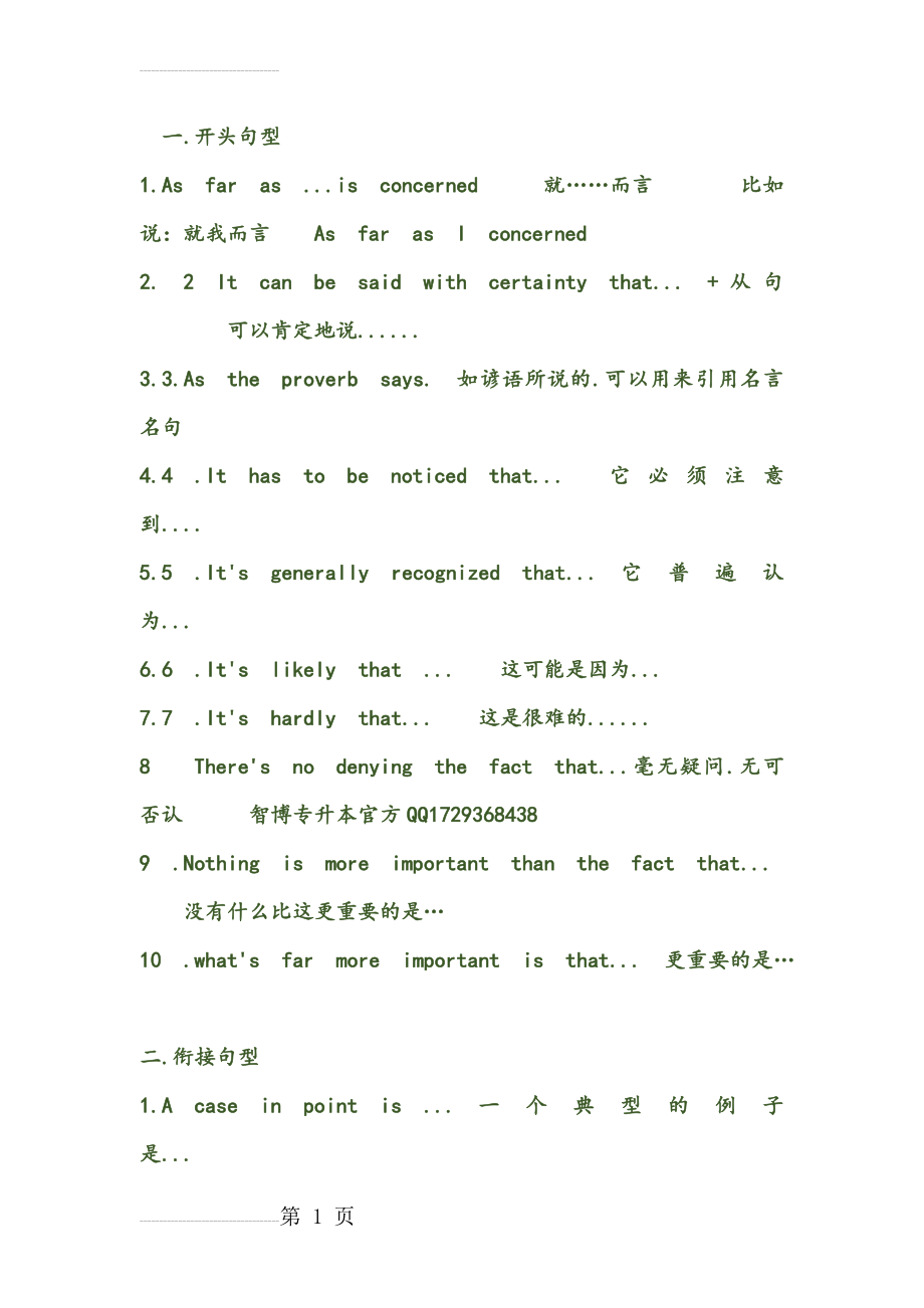 专升本英语作文万能句子(13页).doc_第2页