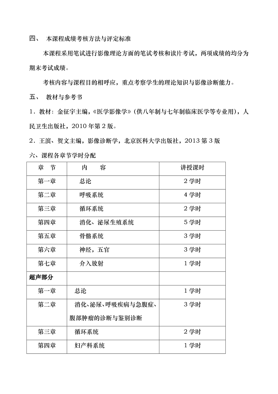 医学影像学教学大纲A.docx_第2页