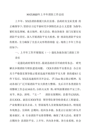 县2022年上半年消防工作总结.docx