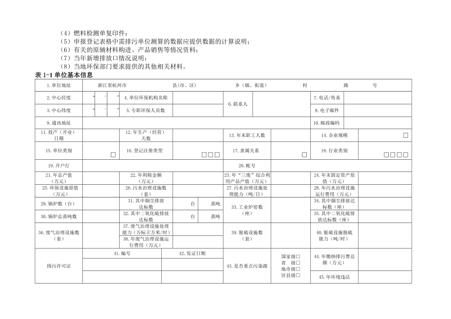 排放污染物申报登记统计表重点源项目排污申报表DOC.docx_第2页