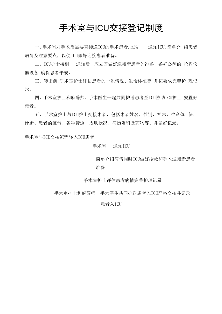 手术室与ICU交接登记制度.docx_第1页