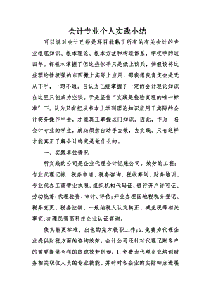 会计专业个人实践小结.docx