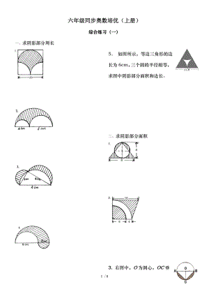 六年级上册综合练习培优较难题.doc