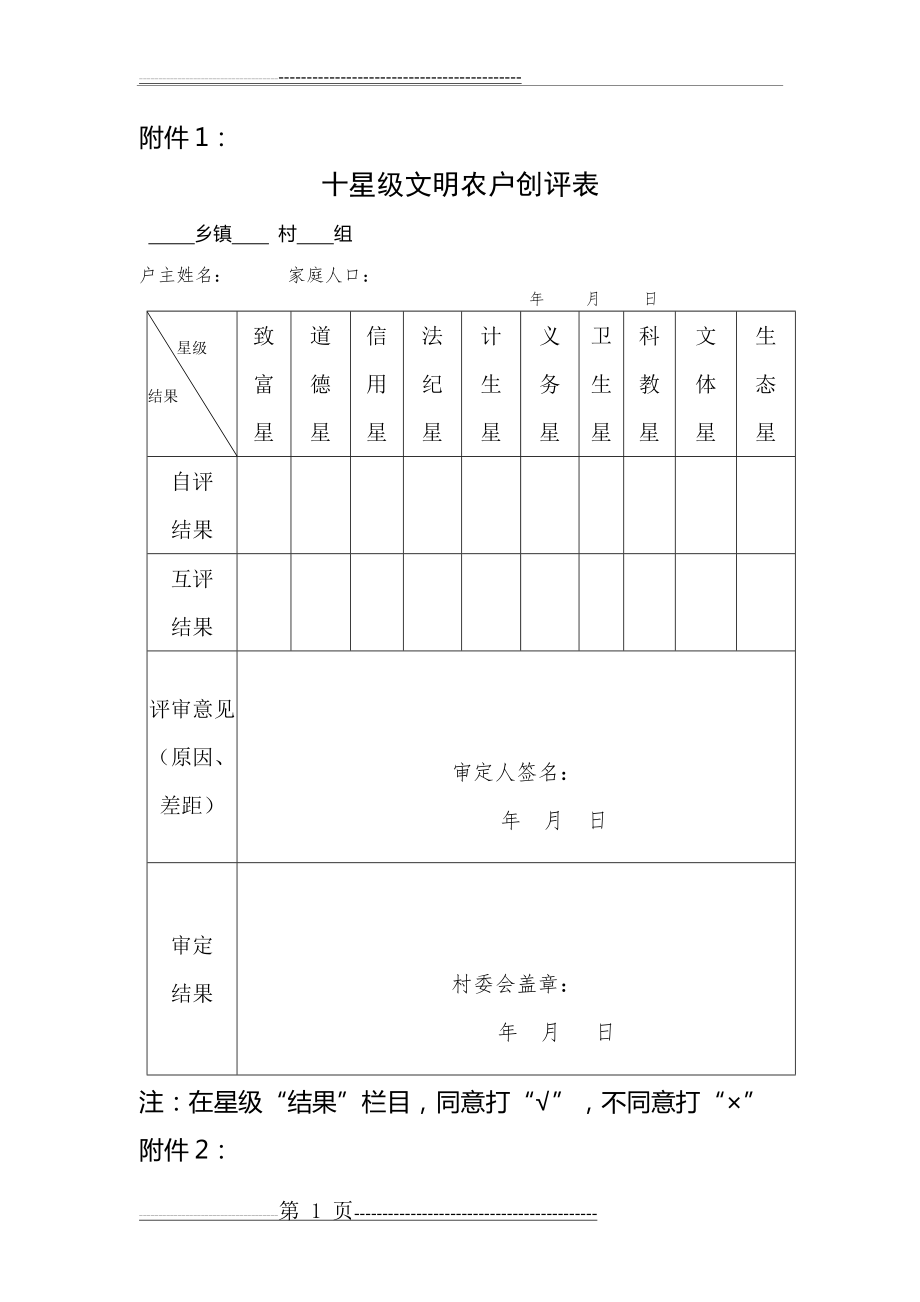 十星级文明农户评选表格(2页).doc_第1页