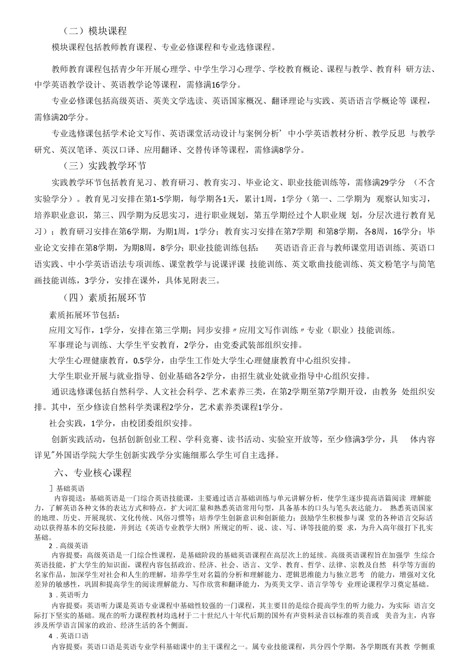 英语专业人才培养方案（本科）.docx_第2页