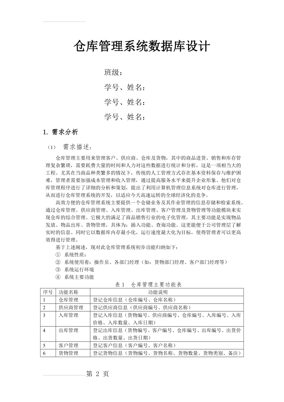 仓库管理系统数据库设计(8页).doc_第2页