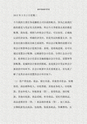 会计专业实习日记精.docx