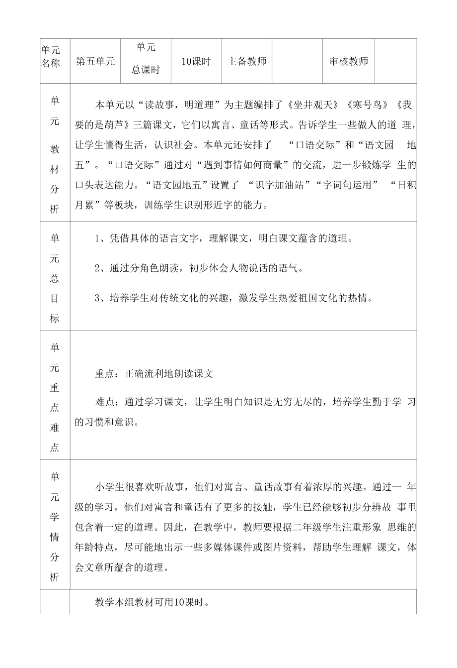 统编版二年级语文上册集体备课第五单元单元分析.docx_第2页