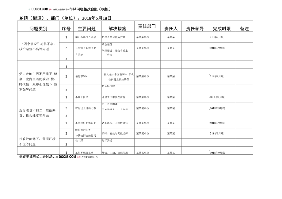 作风问题整改台账.docx_第1页