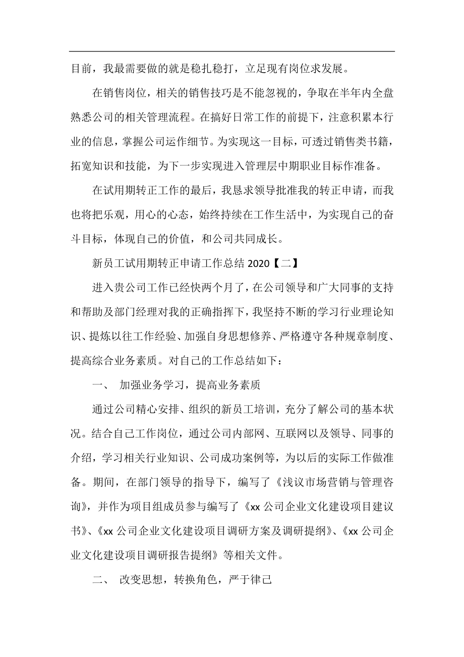 新员工试用期转正申请工作总结2020.docx_第2页