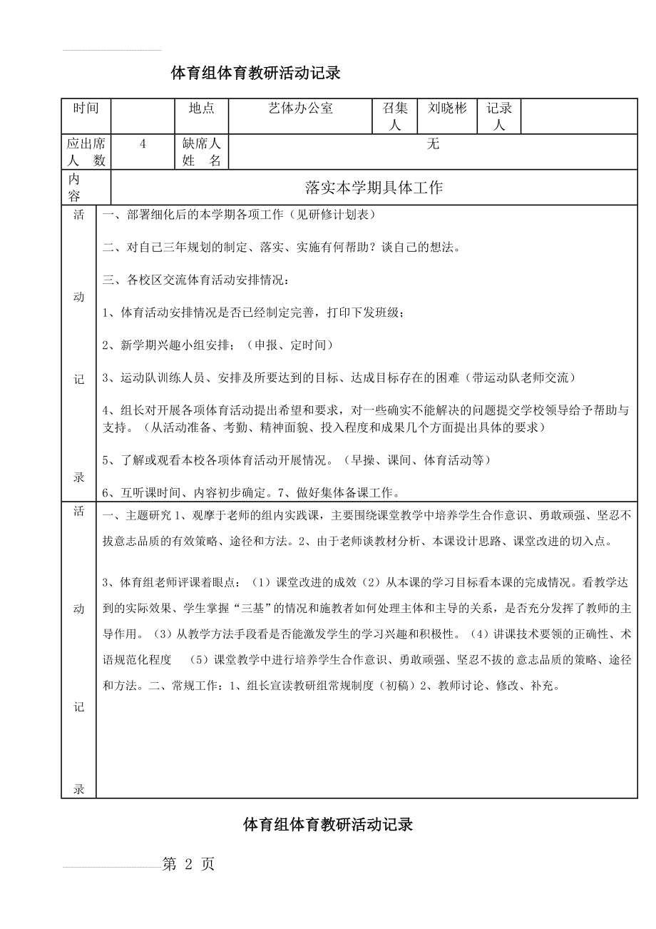 中学体育教研活动记录37763(23页).doc_第2页