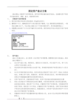 医院固定资产盘点方案(2页).doc