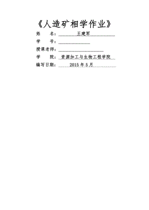 人造矿相学作业.docx