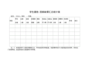 学生晨检、因病缺课汇总统计表.docx