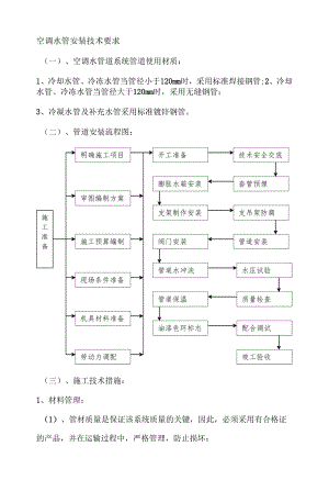 空调水管安装技术要求.docx