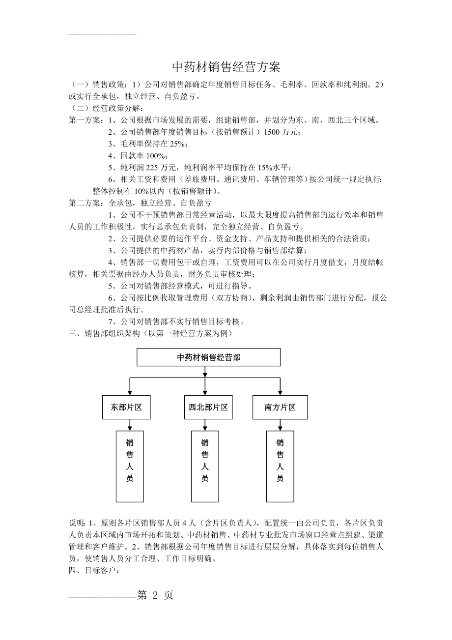 中药材销售经营方案(3页).doc_第2页