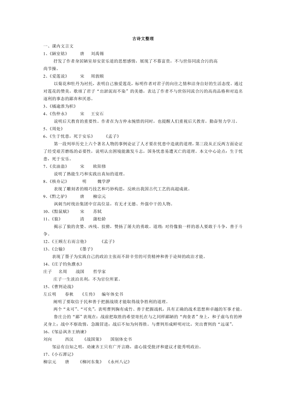 上海中考古诗文整理.doc_第1页