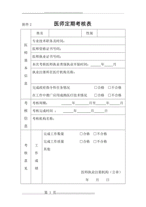 医师定期考核表模板(14页).doc