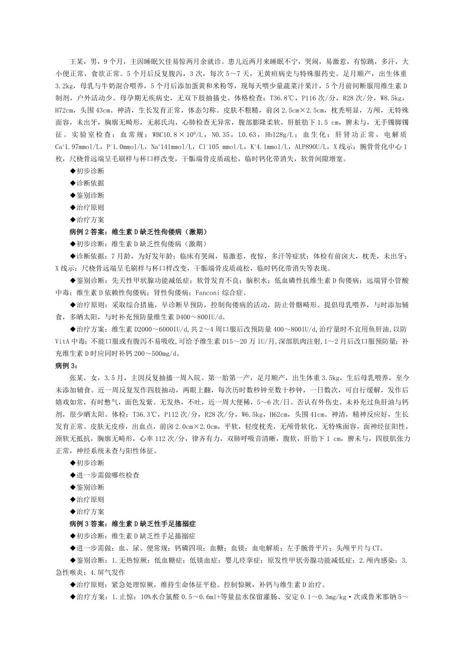 儿科临床实习病例分析题.docx_第2页