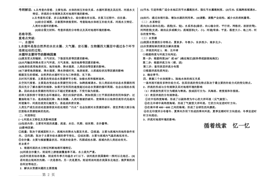 二轮复习 地球上的水知识点(2页).doc_第2页