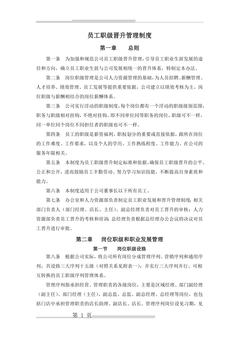 员工职级晋升管理制度24726(12页).doc_第1页