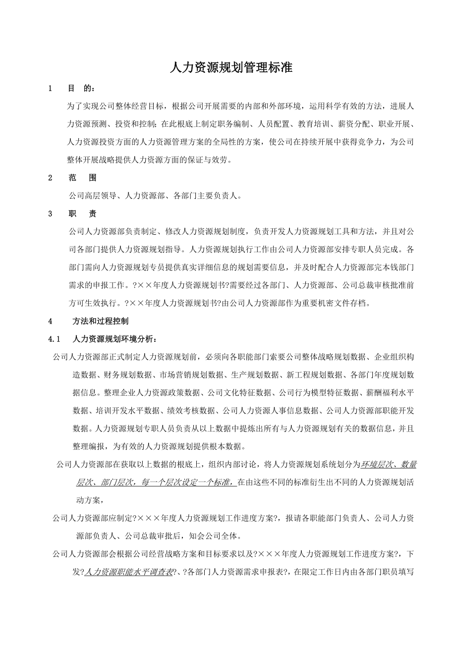 人力资源规划操作手册.docx_第1页