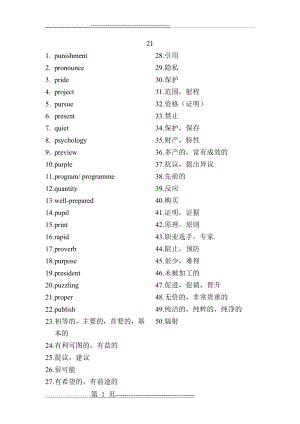 及时雨高考英语词汇默写本上册答案21(3页).doc