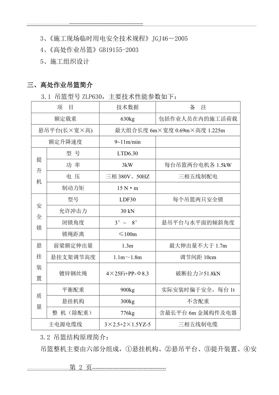 吊篮脚手架专项施工方案(17页).doc_第2页